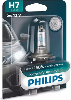 Produktbild von 1x PHILIPS H7 Glühlampe Fernlicht 12V 55W PX26d Halogen 12972XVPB1