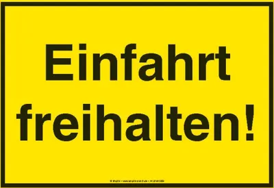 Produktbild von Einfahrt Freihalten - Sticker - Parken Verboten