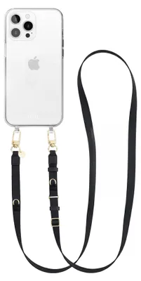 Produktbild von Lanyard strap - Black - Transparant Cord Hülle  - Kompatibel mit iPhone 14 Pro
