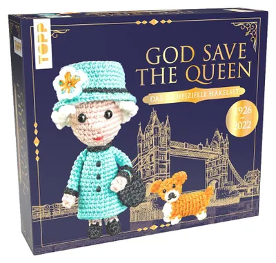 Häkelset God Save the Queen – inkl. Garn, Füllwatte & Sicherheitsaugen