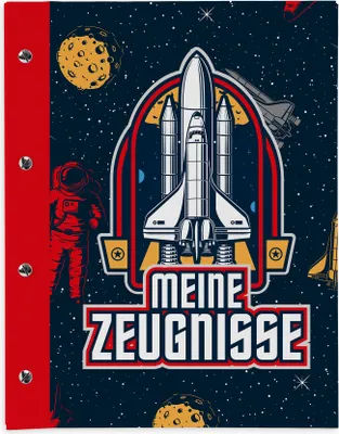 Produktbild von itenga Zeugnismappe A4 mit Schraubverschluss Motiv Weltraum