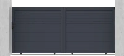 Produktbild von Schiebetor aus aluminium 3,5m CARPATIA H.160cm grau