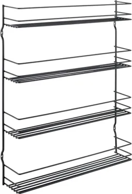 Obrázok produktu pre METALTEX 361434000 Lávový regál na korenie PEPITO so 4 policami 36 x 8 x 45 cm, TouchTherm, matná čierna