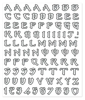 Produktbild von Buchstaben-Aufkleber-Set Monster 1204 Quattroerre, selbstklebend, Dekoration