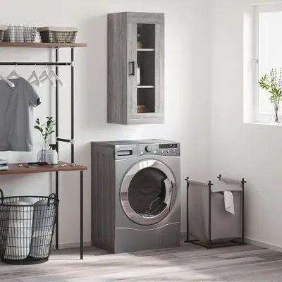 Image de vidaXL Armoire murale Gris Sonoma 34,5x34x90 cm