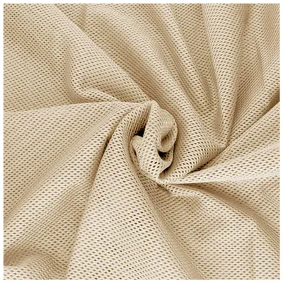 1m Air-Mesh Netzstoff Bekleidungsnetz Meshgewebe Stoff Netzgewebe Netzfutter Futterstoff hellbeige