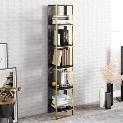 Produktbild von Skye Decor, Polka - Black, Bücherregale, Gold, 32,2 x 178,5 x 31,3 cm