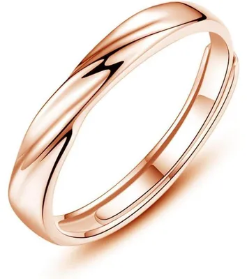 Produktbild von Trauringe für Damen & Herren, 925 Sterling Silber, verstellbar, mit Zirkonia, Rose Gold, Partnerringe