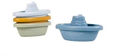Produktbild von Badeboote 4er Set Badespielzeug Badewannenspielzeug blau Cartoon