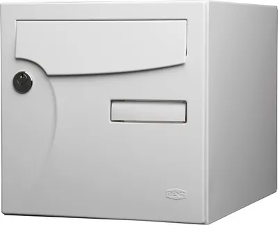Image de Boîte aux lettres normalisée 1 porte extérieur RENZ acier blanc brillant