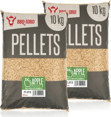 Image de BBQ-Toro Apple Pellets de 100% bois de pommier, 20 kg, pellets de fumage, pellets de bois, pour barbecue et autres