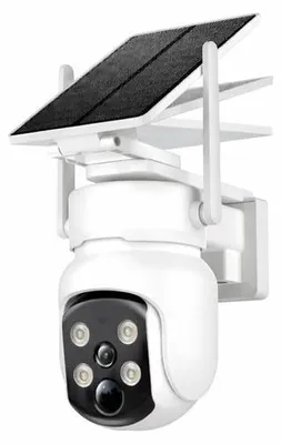 Zdjęcie produktu dla Kamera monitoringu zewnętrzna 2,5K, 4 megapiksele - zasilana energią słoneczną, 360 stopni, PTZ, bezprzewodowa, z akumulatorem i czujnikiem ruchu PIR - WLAN