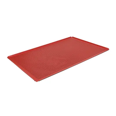 Obrázok produktu pre Doska z nehrdzavejúcej ocele – farba: červená (Tyneck) – rozmery: 530 x 325 x 10 mm