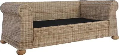 Produktbild von vidaXL 2-osobowa sofa z poduszkami z naturalnego rattanu