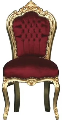 Produktbild von Casa Padrino Barock Esszimmer Stuhl Bordeaux / Gold - Möbel