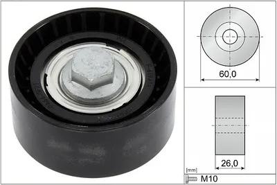 Produktbild von INA 532 0868 10 Umlenkrolle Keilrippenriemen für OPEL INSIGNIA Caravan Mokka / Mokka X (J13) Astra J Sports Tourer (P10) ASTRA J Astra K Sports Tourer