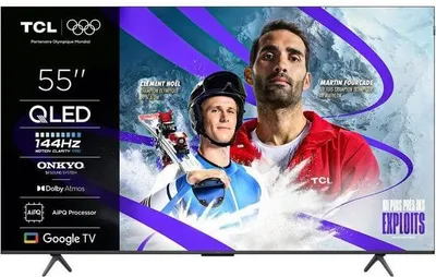 Image de TV QLED TCL 55P8K, 55 pouces (140 cm), 4K UHD, 144 Hz, Dolby Vision, Google TV, HDMI 2.1