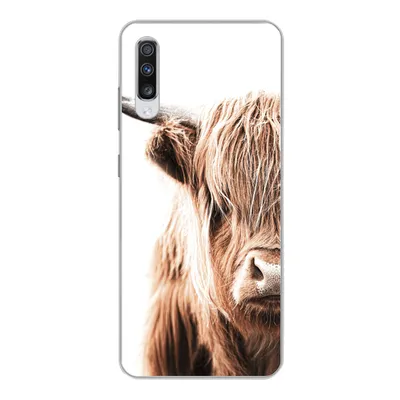 Produktbild von MuchoWow® Handyhülle Schutzhülle Hülle für Samsung Galaxy A70 Schottischer Highlander - Kuh - Tiere Silikon Softcase Handy Hülle - Schutzhaube