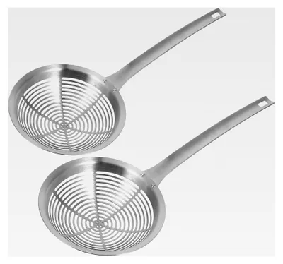 Produktbild von Edelstahl Schaumlöffel mit feinem Sieb und ergonomischem Griff – Multifunktionaler Nudellöffel für Kochen und Abseihen in der Küche