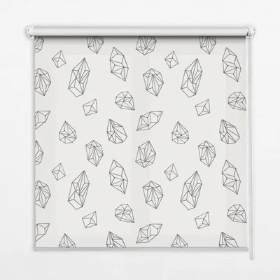 Produktbild von Seitenzug-Rollo Fensterrollo Jalousie - Thermo-Rollo Verdunkelungsrollo - 130x140 cm - Geometrische Formen