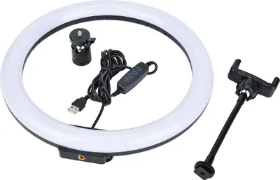 Zdjęcie produktu dla Solidna i trwała przenośna lampa pierścieniowa LED z ładowaniem przez USB do makijażu na żywo, selfie, filmów na YouTube