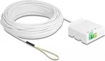 Produktbild von DeLOCK LWL Anschlussdose 2 x SC/APC Simplex mit Verlegekabel Set 40 m, 40 m, G.657.A1, 2x SC