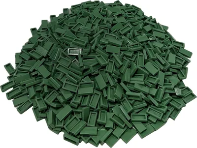 Produktbild von LEGO® 1x2 Fliesen Sandgrün - 3069b NEU! Menge 100x