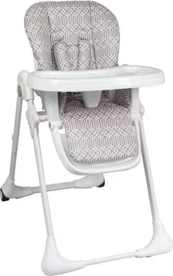 Image de Chaise Haute Bébé Multipositions BAMBISOL, Inclinable, Réglable en Hauteur, Tablette Amovible, Harnais 5 Points, Beige/Blanc
