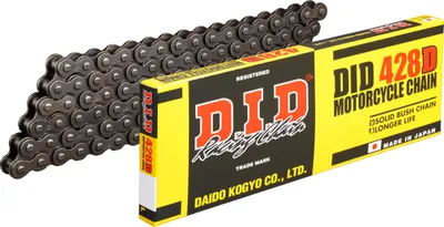 Image de Chaîne de Traction Moto DID 428D 132 Maillons Argenté Robuste Cross Quad