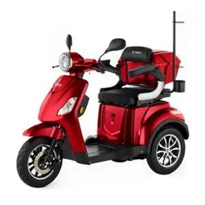 Immagine prodotto di Scooter elettrico Veleco Draco - Freno elettromagnetico - Scooter a 3 ruote per anziani - Completamente assemblato - Scooter per la mobilità - Stabile e sicuro (Rosso)