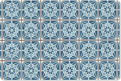 Produktbild von MuchoWow® Schreibtischunterlage Blau - Muster - Fliese 60x40 cm - XXL Mauspad - Großes Mauspad
