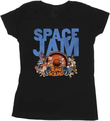 Produktbild von Space Jam: A New Legacy - "Tune Squad" T-Shirt für Damen BI50103 (S) (Schwarz)