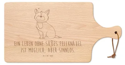 Produktbild von Mr. & Mrs. Panda Frühstücksbrett Hund Glück - Transparent - Geschenk, Herz, Schneidebrett, Liebe, Sprüche, Holzbrett, Corgie, Spruch, Frühstücksbrettchen, Hackbrett