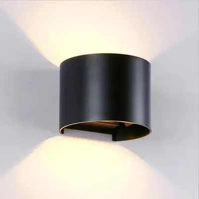 Obrázok produktu pre LUMILED vonkajšie nástenné svietidlo nástenné svietidlo vonkajšia terasa IP44 čierny okrúhly hliník 230V 2x 3 W neutrálna biela 4000K otočné 6W