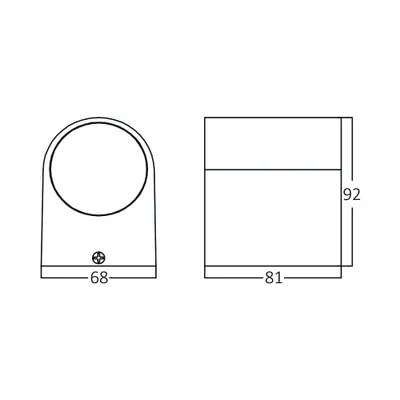 Produktbild von Braytron LED Wandleuchte Außen Anthrazit Rund GU10 Down Außenwandleuchte Wandlampe IP44