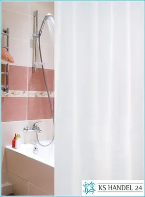 Produktbild von Duschvorhang Peva UNI WEISS Massanfertigung bis 240 cm Breite und bis 175 cm Höhe