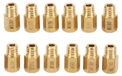 Produktbild von 12pcs Carburetor Hauptstrahl -Kit 90‑200 Metall Gold Rosthar Carb -Düsen für Mikuni VM TM TMX
