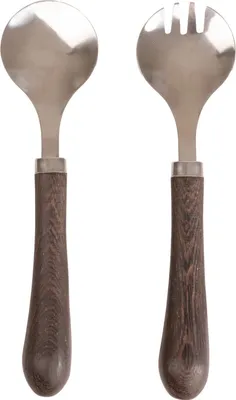 Immagine prodotto di Cucchiai da insalata SET di 2 cucchiai in acciaio inox Posate da portata 23 cm SAGAFORM