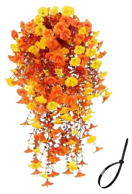 Produktbild von 1/2 Stück künstliche Hänge-Prunkwinde, UV-beständig, Kunstblume, Hochzeitsfeier, Innen- und Außenbereich, Garten, Wanddekoration, Kunstblumendekoration I