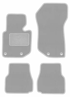 Obrázok produktu pre Velúrové autokoberce pre: BMW 3 E36 1993-2001 (kabriolet) – sada 4 ks, sivé, na mieru – Wielganizator OSLO