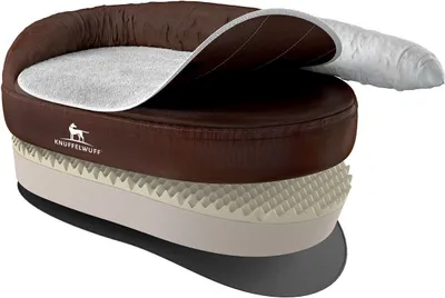 Produktbild von Knuffelwuff Orthopädisches Hundebett Jessy aus Nylongewebe S 73 x 50cm Braun