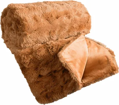 Produktbild von EUROFIRANY | Sofaüberwurf - Tagesdecke - Bettüberwurf - 200 x 220 cm - orange - Bettdecke - Steppdecke - gemütlich und fluffig