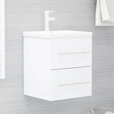 Produktbild von Waschbeckenunterschrank Weiß 41x38,5x48 cm Holzwerkstoff , Badezimmerschränke Design 2024