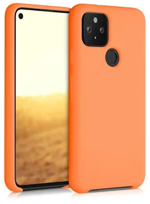 Produktbild von kwmobile Handyhülle für Google Pixel 5 Hülle - Case Silikon - Kabelloses Laden - Schutzhülle Cover in Fruity Orange