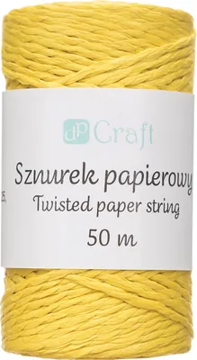Produktbild von Gelbe, gedrehte Papierschnur, 50 m