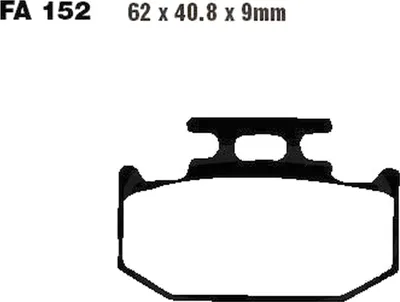 Produktbild von Bremsbeläge Hinterrad für Yamaha YZ 250 2T Baujahr 1990-1991 Bremsklotz von EBC - Neu