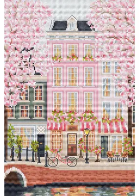 Productafbeelding van Luca-S telkruissteekpakket "Amsterdam, Nederland", 17,5 x 26 cm