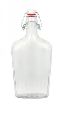 Produktbild von Glasflasche Fiaschetta mit Bügelverschluss 0,25 Liter