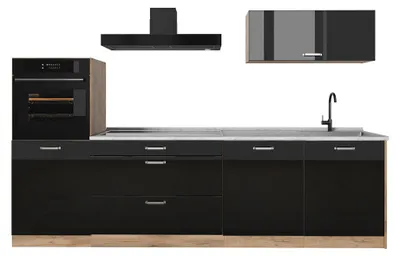 Imagen del producto de Mueble de cocina Vicco R-Line brillo intenso/Roble dorado 280 cm encimera Mármol, Model 66491