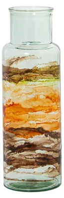 Obrázok produktu pre Solidchoice – Viacfarebná váza z recyklovaného skla, 15x45 cm